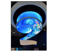 Tirai Led Digital fleksibel p1,8 mm, warna penuh layar LED melengkung warna pintar panel layar dinding Video Led dapat dilipat