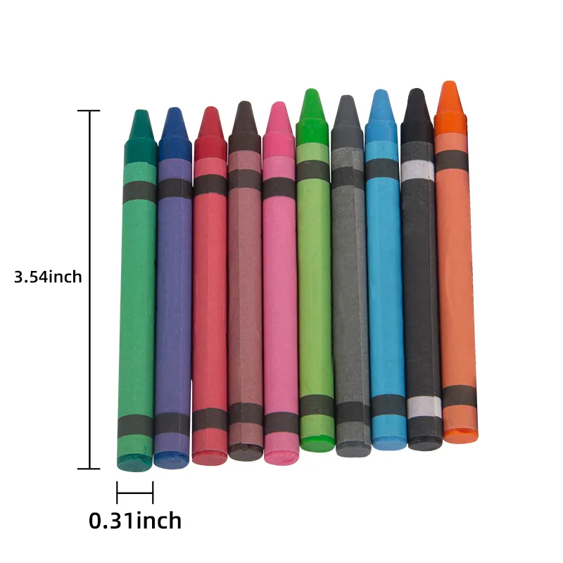 12 renk toksik olmayan yıkanabilir ipeksi büyük boya kalemi tutmak kolay, bebekler ve çocuklar için güvenli, erkek kızlar için hediye okula geri