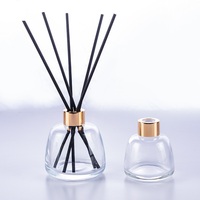 Bouteilles diffuseurs en verre 100 ml, sérigraphiées, avec bouchon doré, pour emballage unique de parfums d'ambiance, de soins de la peau et de sérums, avec joint en caoutchouc