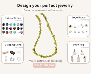 Collier en gros pour femmes avec perles de péridot naturel et perles d'eau douce, bijoux en cristal de guérison pour commande en gros de magasin de cristal - Product Image 2