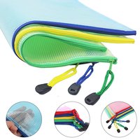 Gelory Chine Vente Pochette en maille personnalisée multicolore avec fermeture éclair Sac pour documents Dossiers étanches avec fermeture éclair