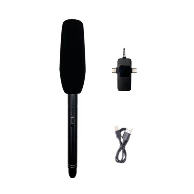 MHK-12 Interview Microphone One to One Wireless Handheld Interview Equipment  for Outdoor Livestreaming Reporter Recording