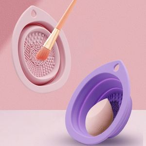 Hot Sale <b>Silicone</b> Makeup Brush Cleaner <b>Tool</b>, Deep Clean Makeup Brushes Fast, Reusable Cosmetic Brush Cleaning Mat - Product Image 3