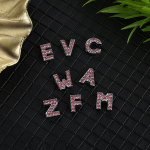 Collare per Animali Domestici A-Z Lussuoso <span class=keywords><strong>con</strong></span> Strass Lucidi e Charm Alfabetici Rimovibili in Stile Semplice <span class=keywords><strong>con</strong></span> Motivo a Lettere - Product Image 3