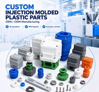 Pièces en plastique moulées par injection sur mesure OEM pour équipement de laboratoire, boîtiers de connecteurs de liquides, raccords de tuyauterie et coques en plastique