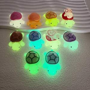 Abalorios de Acrílico Luminosos con Forma de Tortuga de Dibujos Animados, Accesorios de Joyería DIY, Adorno de Escritorio, Bolsa OPP, Multicolor, Forma Irregular, Listos para Usar - Product Image 6
