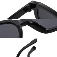 Lunettes de soleil tendance Sunray OEM&ODM, monture PC, verres PC, noir brillant, géométriques, pour hommes et femmes, style urbain, usage quotidien