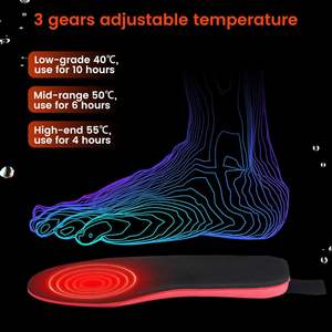 Keset kaki hangat nirkabel, Sol dalam pemanas listrik Remote Control 2000mAh dapat diisi ulang musim dingin - Product Image 4