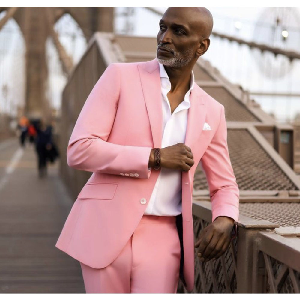 New 2025 Men's Pink Peaked Lapel Tuxedo Suit, Slim Fit 2-Pc Blazer for Weddings & Parties - Stylish Groom & Groomsmen Attire New 2025 Men's Pink Peaked Lapel Tuxedo Suit, Slim Fit 2-Pc Blazer for Weddings & Parties - Stylish Groom & Groomsmen Attire