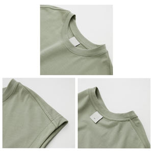 เสื้อกล้ามผู้ชาย สตรีทแวร์ เสื้อผ้าออกกำลังกายระบายอากาศได้ดี เสื้อยืดแขนกุดพร้อมโลโก้สั่งทำ เสื้อกล้ามผ้าโพลีคอตตอนสำหรับฤดูร้อน - Product Image 2