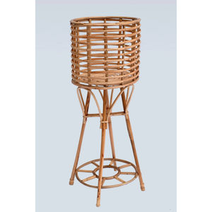 Pot de fleurs en rotin léger sur pied pour plantes d'intérieur, salon, balcon, décoration de la maison, grandes plantes vertes et bonsaïs - Product Image 2