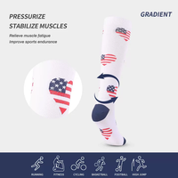 Chaussettes de compression personnalisées mi-hautes en Spandex imprimées pour la musculation, l'haltérophilie, la stabilité, l'entraînement et le sport décontracté