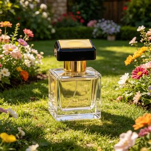 Flacons de <span class=keywords><strong>parfum</strong></span> carrés fantaisie les plus vendus, col serti, 50 ml, flacons de <span class=keywords><strong>parfum</strong></span> de luxe, flacon de <span class=keywords><strong>parfum</strong></span> en verre transparent 50 ml - Product Image 2