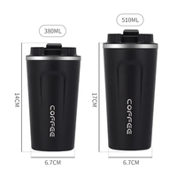 Gobelet à café thermique en acier inoxydable à double paroi, 380ml, 510ml, avec affichage intelligent de la température à LED, tasse de voyage isolée sous vide