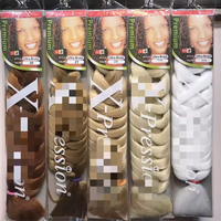 Perruque Tressée Africaine Multicolore en Gros, Synthétique 165g Grande Tresse 82 Pouces avec Emballage Carte en Papier