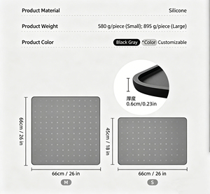Silicone Washing Machine Top Cover <b>Pad</b>, Dustproof Waterproof Anti-<b>Scratch</b> Protective Mat for Drum Washer Dryer - Product Image 3