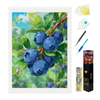 Peinture Diamant 5D Personnalisée en Gros pour Décoration Murale – Kits DIY Peintures Diamant Fruits Myrtilles