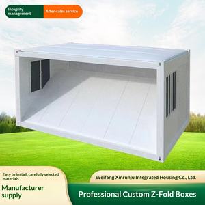 บ้านพับได้จากกล่องกระดาษ บ้านพับได้แบบ Z บ้านชั่วคราว คอนเทนเนอร์ บ้านพับได้จากกล่องกระดาษแบบใหม่ เคลื่อนย้ายได้ - Product Image 1