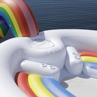 Licorne gonflable flottante pour 6 personnes, jouet de plage, grande piscine, île, flotteur
