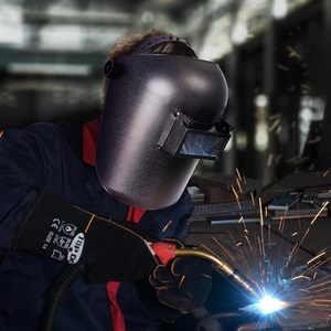 Casque de soudage industriel 733P avec écran 110*90cm, lentille frontale rabattable, en matériau PP, type porté sur la tête, protection faciale, direct usine - Product Image 2