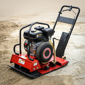 Compacteur de sol vibrant rouge avec moteur Abacma - Product Image 1