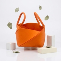 Sac fourre-tout en feutre à empiècements triangulaires, pliable, écologique, cadeau promotionnel, logo personnalisé en relief, pour femme