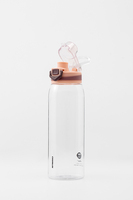 Bouteille d'eau en plastique transparent sans BPA, écologique, avec couvercle, pour le sport, pour boire directement et avec logo personnalisé