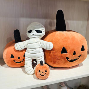 Hallowmas ตุ๊กตานุ่มมากตุ๊กตามัมมี่ออกแบบการ์ตูนฟักทองเครื่องบรรจุผ้าฝ้าย PP ตุ๊กตาขายส่งราคาถูกบรรเทาความเครียด - Product Image 1