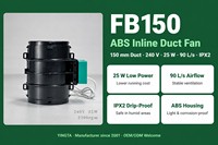 Ventilateur de gaine en ligne 150 mm 240 V en ABS pour salle de bain, cuisine, salle de culture, système de ventilation de plafond CVC