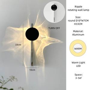 JYLIGHTING现代发光二极管室内铝玻璃壁灯装饰铁床边壁灯卧室客厅家庭办公应用 - Product Image 4