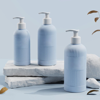 Couleur personnalisée à bas quantité minimale de commande 200ml 300ml 500ml bouteille en plastique d'emballage de shampooing et de revitalisant carré vide en PETG