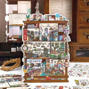 Mr.<span class=keywords><strong>Paper</strong></span> 大型 PVC 水槽装飾ステッカー 漫画風コテージインテリアパターン;装飾用 - Product Image 2