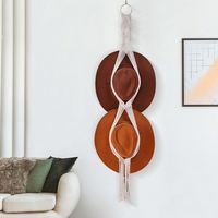 Porte-chapeaux mural suspendu, support pour casquettes de baseball, organisateur de chapeaux, macramé bohème, organisateur de chapeaux, porte-chapeaux de cowboy