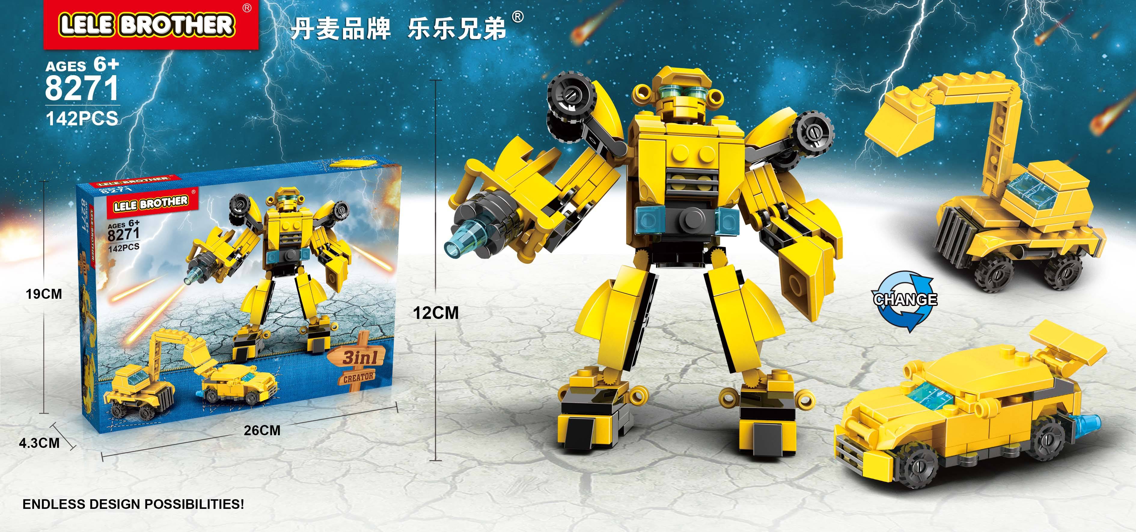 8271 hornets warrior 3 in 1 142pcs