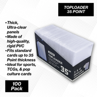 Étui de protection pour cartes de visite en PVC durable, format Top Loader