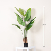 Plante artificielle d'intérieur de 1,2 m à 2,1 m, type Bananier du voyageur ou Oiseau de paradis, pour aménagement paysager et décoration