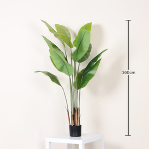 Piante Artificiali da Interno: Banano del Viaggiatore e Uccello del Paradiso con Foglie in Plastica, Decorazioni per Erba e Alberi, Piante e Alberi Artificiali - Product Image 5