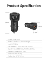 Chargeur de voiture double port 35W avec charge rapide QC4.0 et PD3.0, adaptateur allume-cigare pour iPhone 16, iPad, Galaxy S23, S22, S21, S10