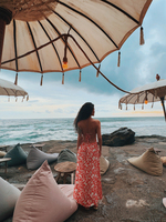 Robes de plage de vacances sexy pour femmes Robe d'été imprimée Robes maxi à fleurs pour femmes