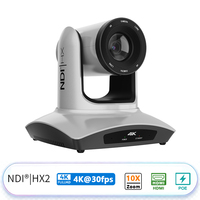Système de visioconférence 4K avec caméra PTZ, zoom optique 10x, suivi IA, NDI HX2 pour diffusion en direct d'églises, diffusion en direct et éducation