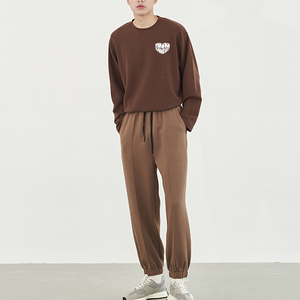 T-shirt <span class=keywords><strong>termica</strong></span> da uomo a manica lunga in <span class=keywords><strong>maglia</strong></span> Waffle personalizzata in cotone misto morbido in bianco solido da uomo con vestibilità regolare - Product Image 6