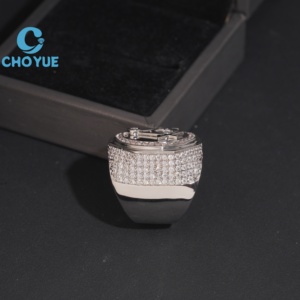 Hot Sale 925 Sterling SilverAG Masonic Moissanite Rings Mens Iced Out Moissanite HipHop Pass Diamond Test in Stock GRA - Product Image 4