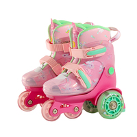 Patins à roulettes triangulaires pour débutants de 3 à 6 ans, vente flash, patins à roulettes lumineux pour garçons et filles, taille réglable