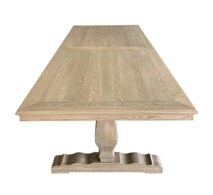 Hamptons Style Furniture Oak Wood Industrial Rustic Trestle <strong>Table</strong> Extending Rustic Natural <strong>Mesa</strong> Wood Dining Room <strong>Table</strong> - Product Image 3