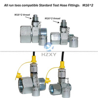 XZT Lot de 6 Testeurs Hydrauliques ORFS, Kit de Raccords Pivotants Hydrauliques pour Tests