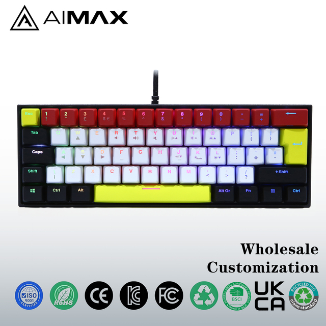 Esports Mechanical Magnetic Switch Programmable Keyboard Rapid Trigger 8K Polling Rate RGB Hotswap 60% Layout 61key Custom Gamer