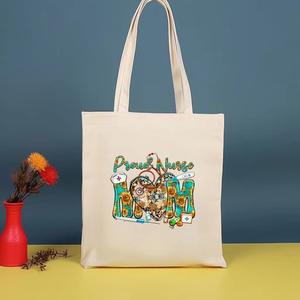 Wholesale Large Capacity Heavy Duty Cotton <b>Canvas</b> <b>Tote</b> Bag Reusable Shopping Shoulder Handbag - Product Image 5