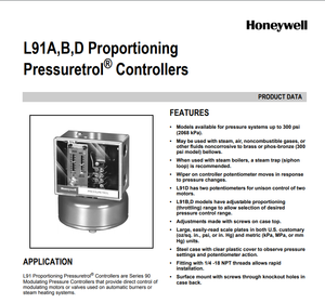 Contrôleur de pression proportionnel Honeywell L91B1100/U d'origine 5-23 LB/ IN2, .35-10 KG/<span class=keywords><strong>CM2</strong></span>, POT TAILLE 7/64 IN, 1/4 in B - Product Image 5