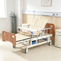 Lit médical multifonctionnel robuste à courbes intégrales, cadre à haute capacité de charge, plateau repas pliable, personnalisé pour usage médical