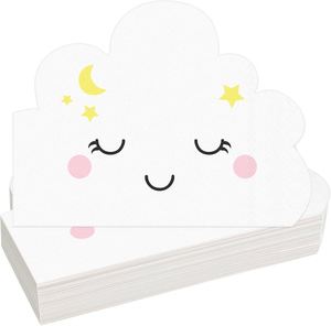 Servilletas de Papel Blancas Directas de Fábrica OEM, Paquete de 50, 6.3 x 5.1 Pulgadas, Desechables, de 2 Capas, para Cena, Baby Shower, Cumpleaños y Fiestas - Product Image 1